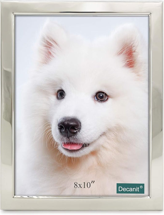 DECANIT 8x10 Picture Frames Silver Metal Photo Frames For Tabletop Display and Wall Decoration-Best Gifts For Family